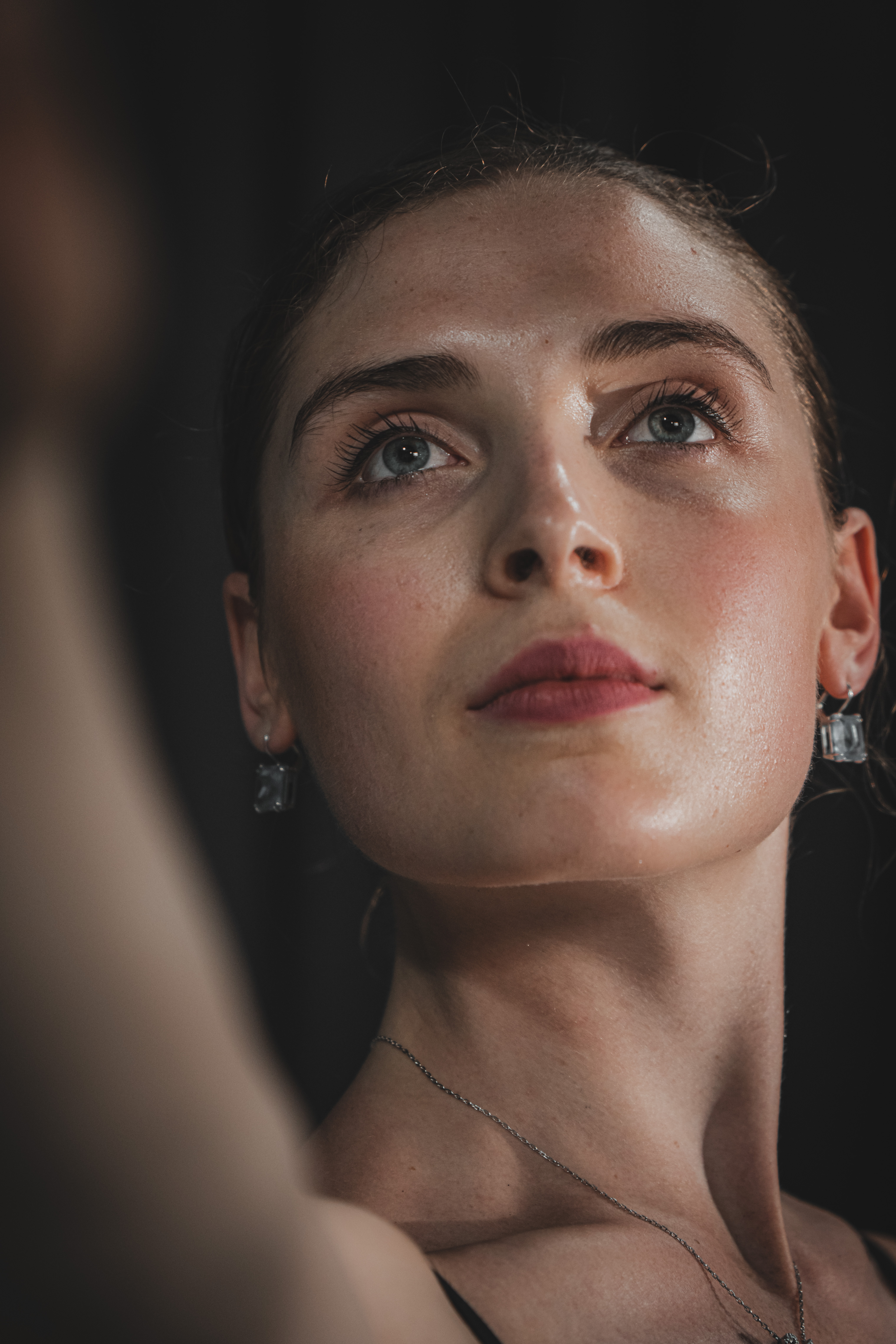 Close-up portrait of Hannah in rehearsal
