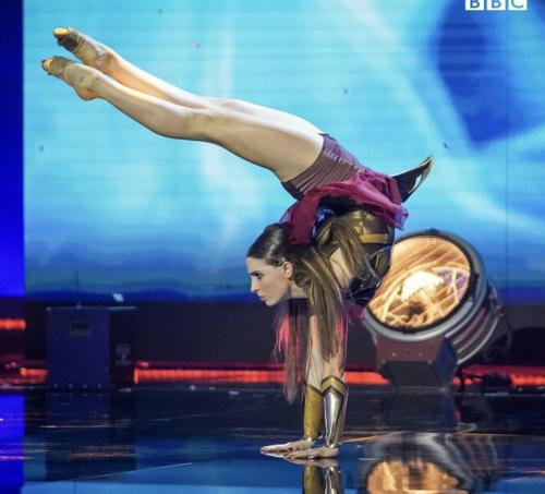 Hannah Martin performing on stage