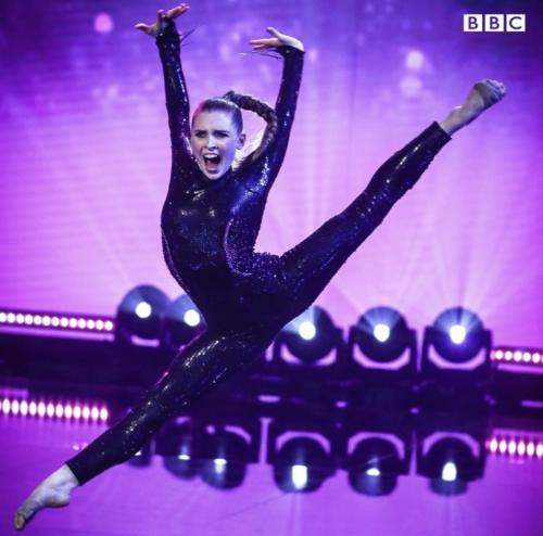 Hannah Martin performing on stage