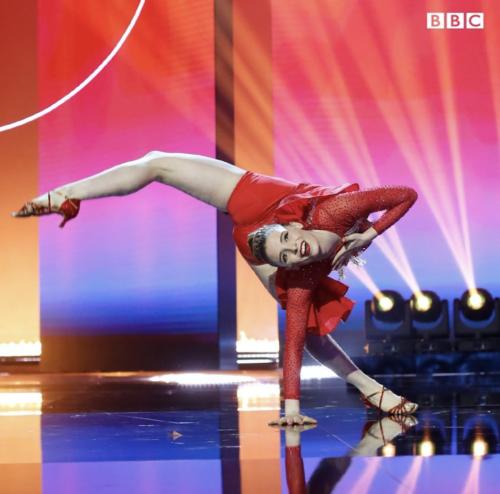 Hannah Martin performing on stage