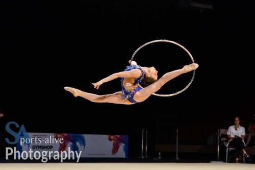 Hannah Martin performing rhythmic gymnastics