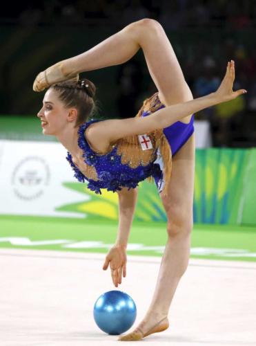 Hannah Martin performing rhythmic gymnastics