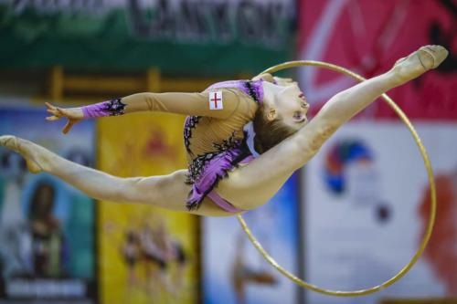 Hannah Martin performing rhythmic gymnastics