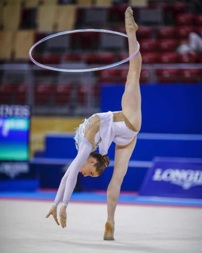 Hannah Martin performing rhythmic gymnastics