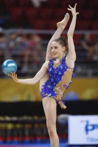 Hannah Martin performing rhythmic gymnastics