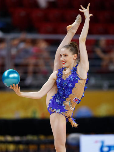 Hannah Martin performing rhythmic gymnastics