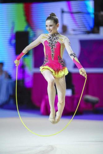 Hannah Martin performing rhythmic gymnastics
