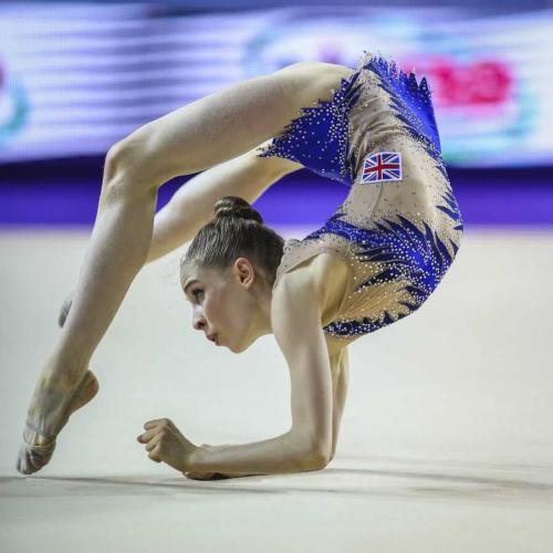 Hannah Martin performing rhythmic gymnastics