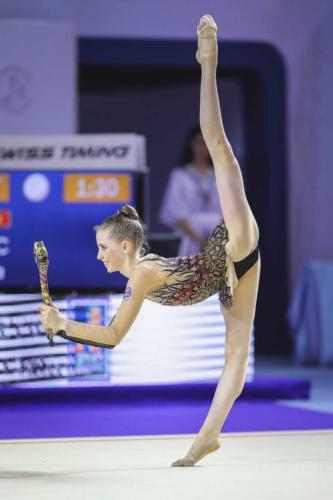 Hannah Martin performing rhythmic gymnastics