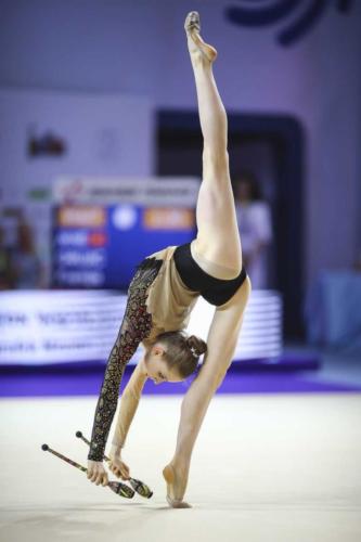 Hannah Martin performing rhythmic gymnastics